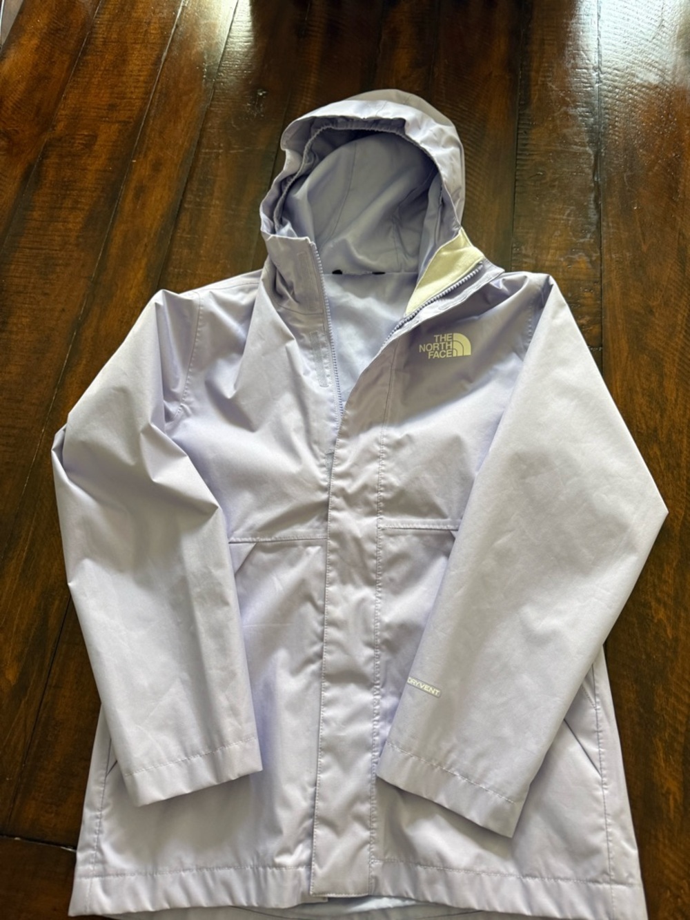 The North Face Lavender Hooded Kids Raincoat 10/12